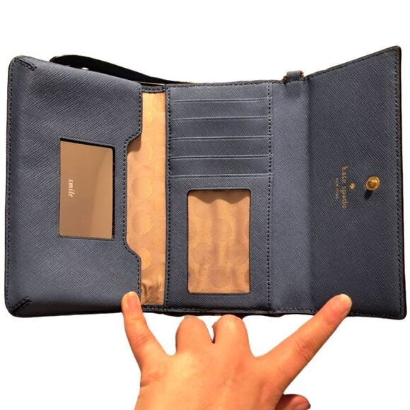 Kate Spade New York Blue Cell Phone Wristlet Wallet - Picture 3 of 5